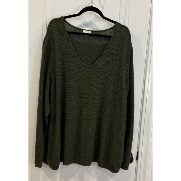 J. Jill Sweaters - J. Jill Olive Green V-Neck Sweater EUC